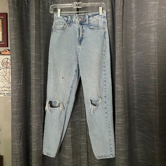 Wild Fable Super High Rise Mom Jean with Ripped Knees Size 0 READ - Picture 2 of 11